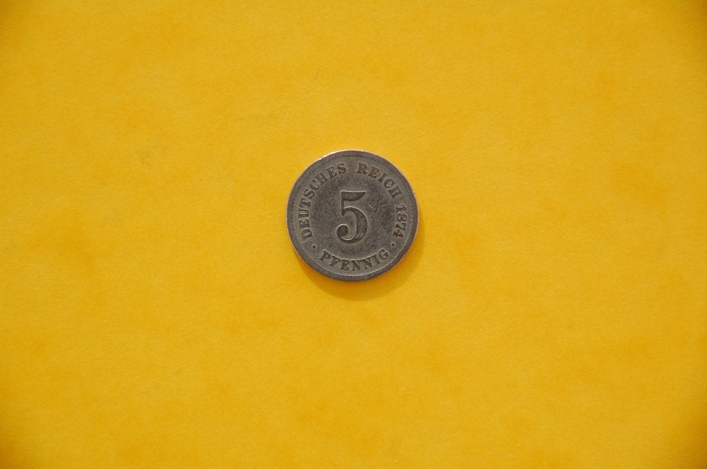 Deutsches REICH : 5 Pfennig 1874 A, Verzenden, Duitsland, Losse munt