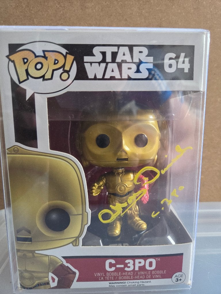 Funko pop C-3PO Anthony Daniels gesigneerd, Collections, Enlèvement ou Envoi, Neuf, Figurine