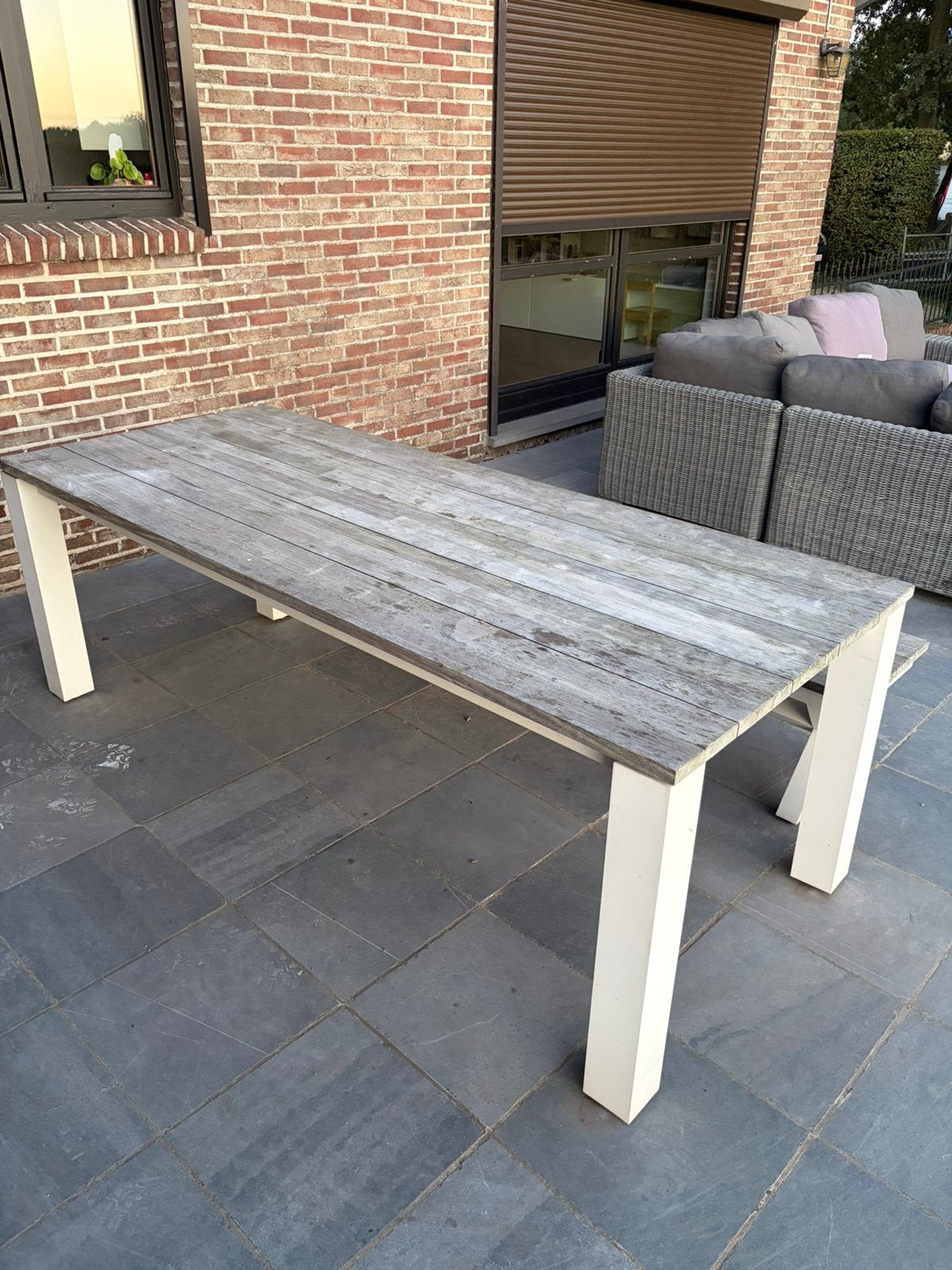 Tuintafel met bank, Ophalen, Zo goed als nieuw, Hout