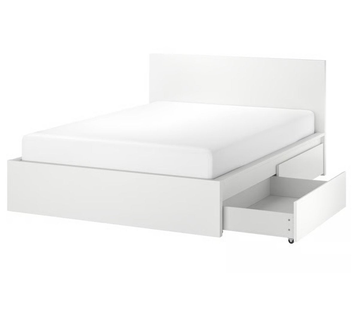 Lit MALM complet avec 4 tiroirs 160x200, Enlèvement, Comme neuf, Réglable