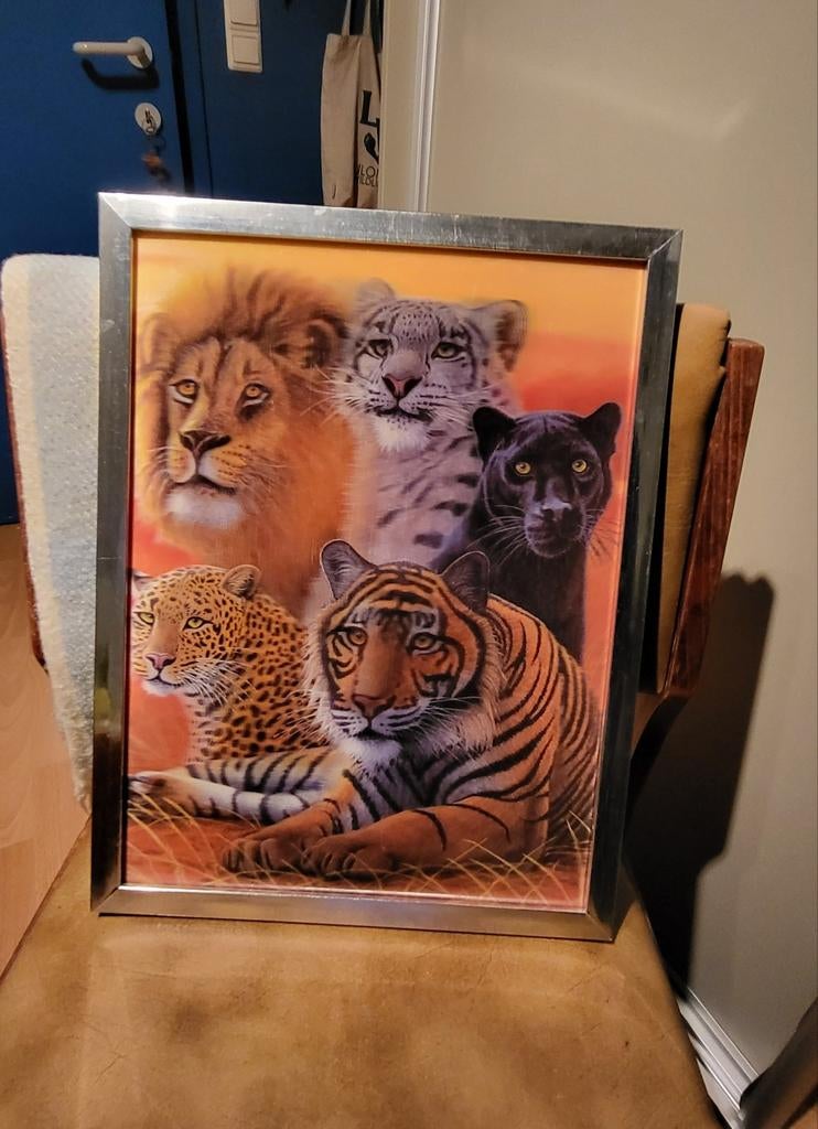 Schilderij met leeuwen, Ophalen, Minder dan 50 cm, Nieuw, Schilderij