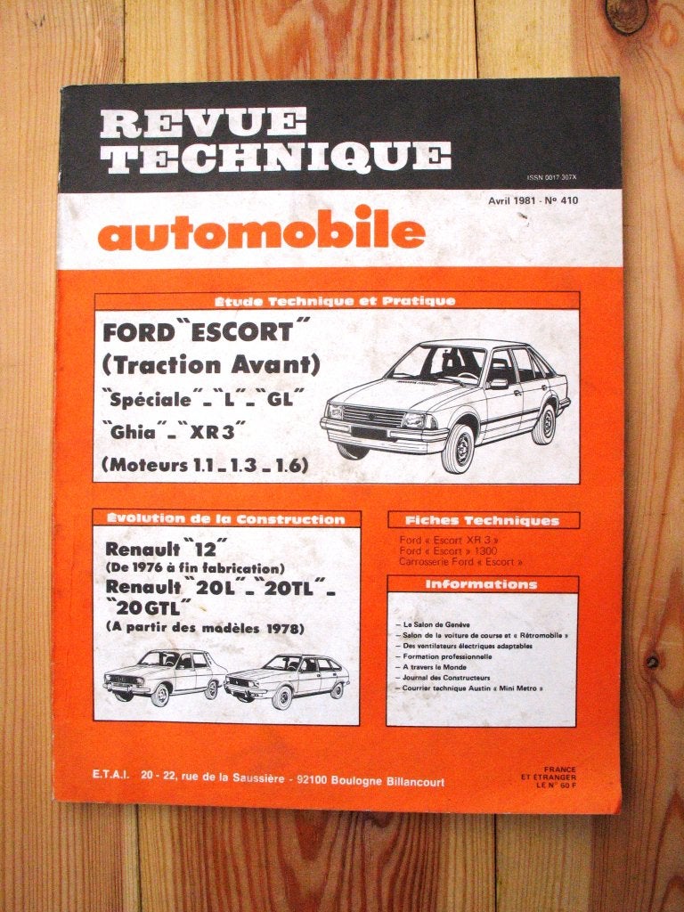 RTA - FORD ESCORT MKIII, Enlèvement ou Envoi