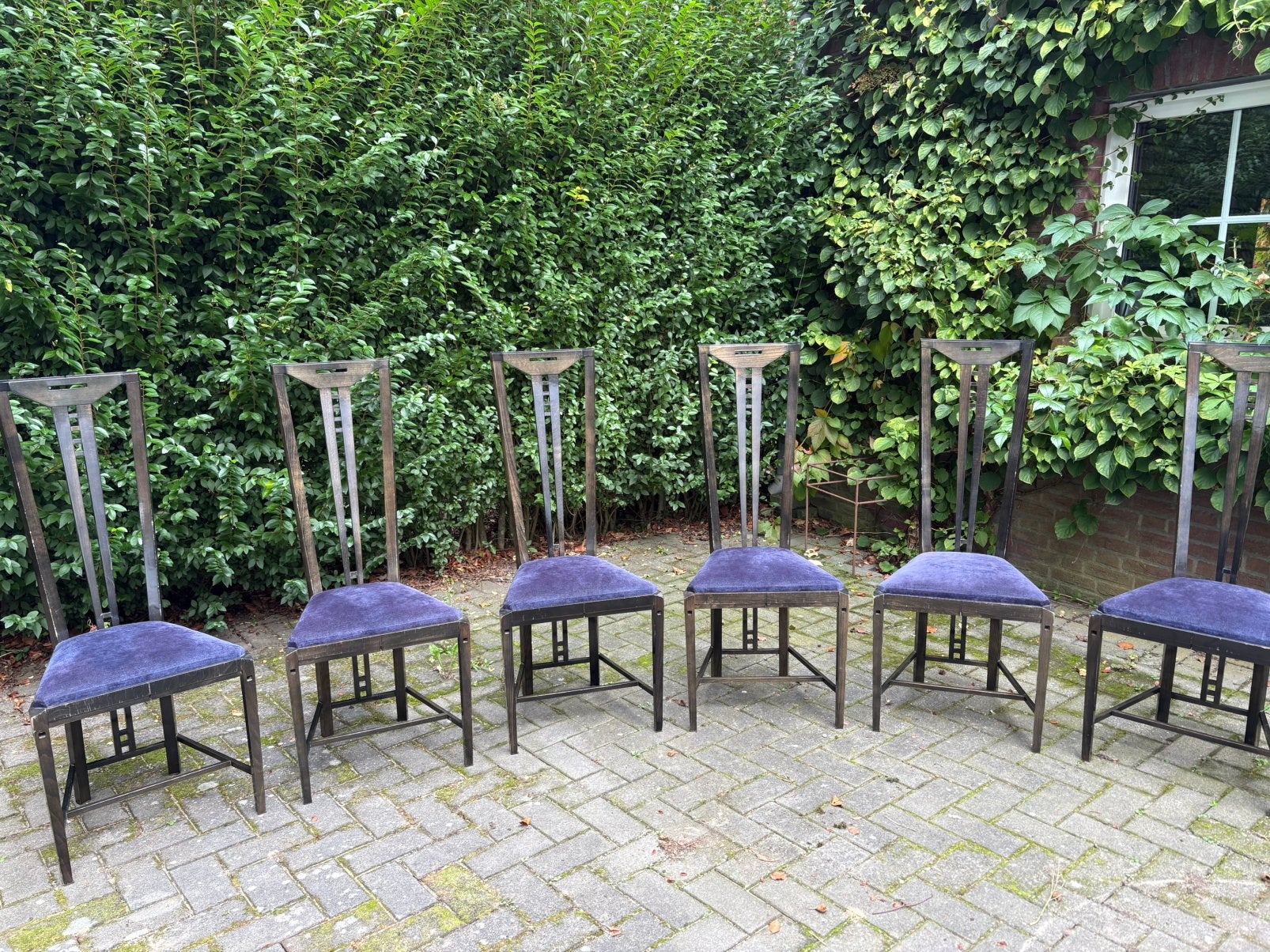 Chaises Giorgetti à dossier haut, Vintage midcentury classic modern chic, Enlèvement ou Envoi, Autres couleurs, Bois