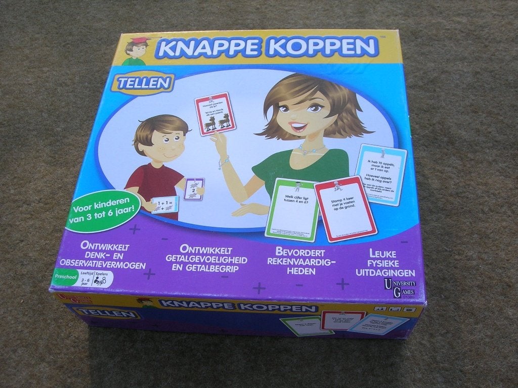 Spel: Knappe Koppen, Ophalen, Zo goed als nieuw, University Games