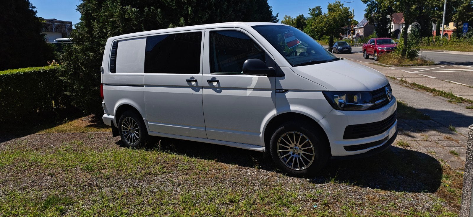 Volkswagen transporter t6 dubbele cabine, Auto's, Bestelwagens en Lichte vracht, Particulier, Cruise Control, Schuifdeur, Trekhaak