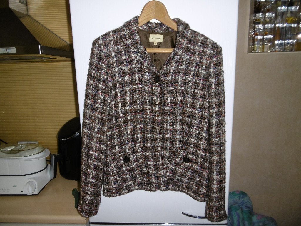 kledij dames vest kort bruin XL "villaret 2004", Bruin, Maat 46/48 (XL) of groter, Ophalen of Verzenden, Zo goed als nieuw