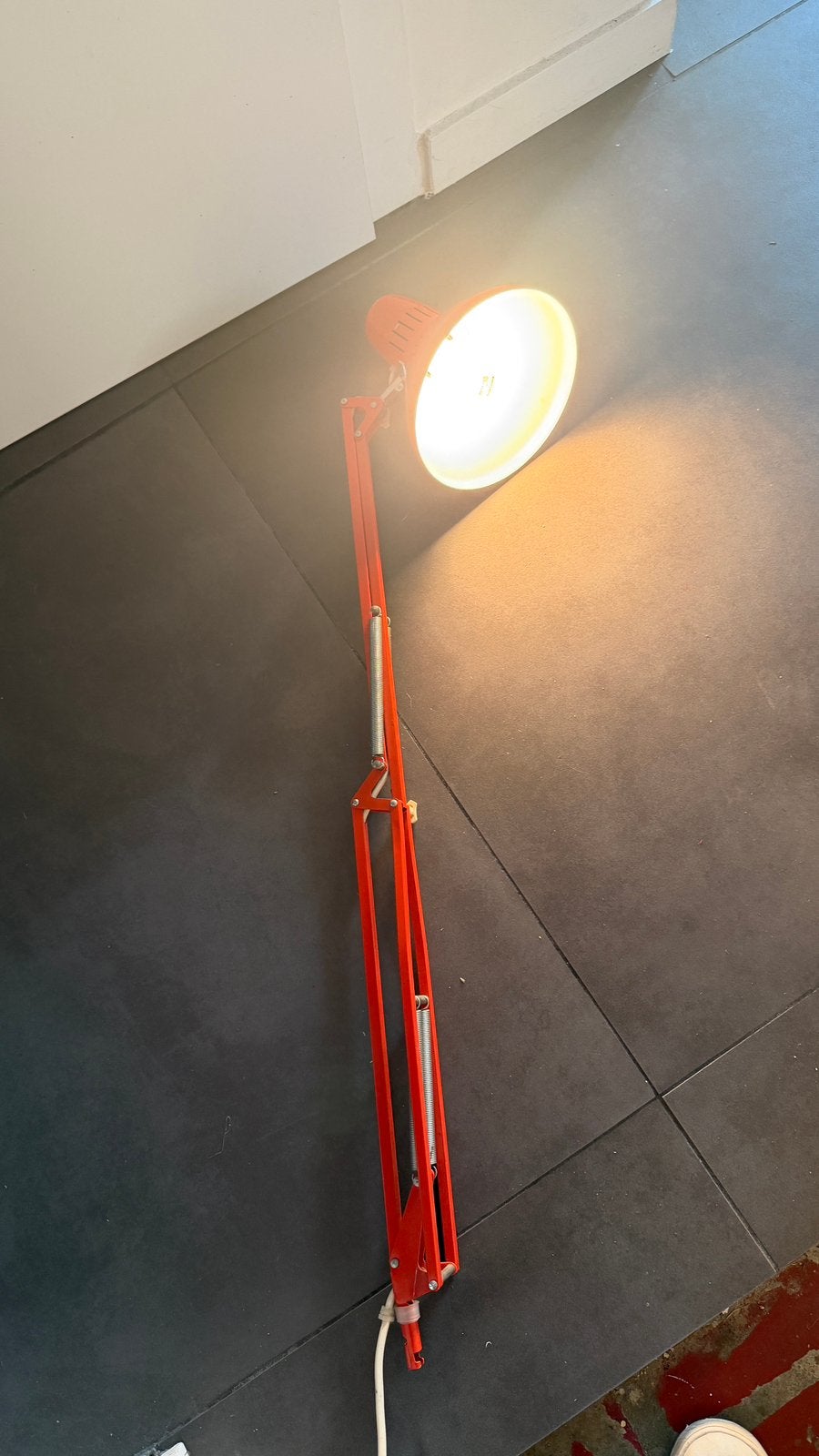 Lampe architecte vintage orange, Antiquités & Art, Enlèvement