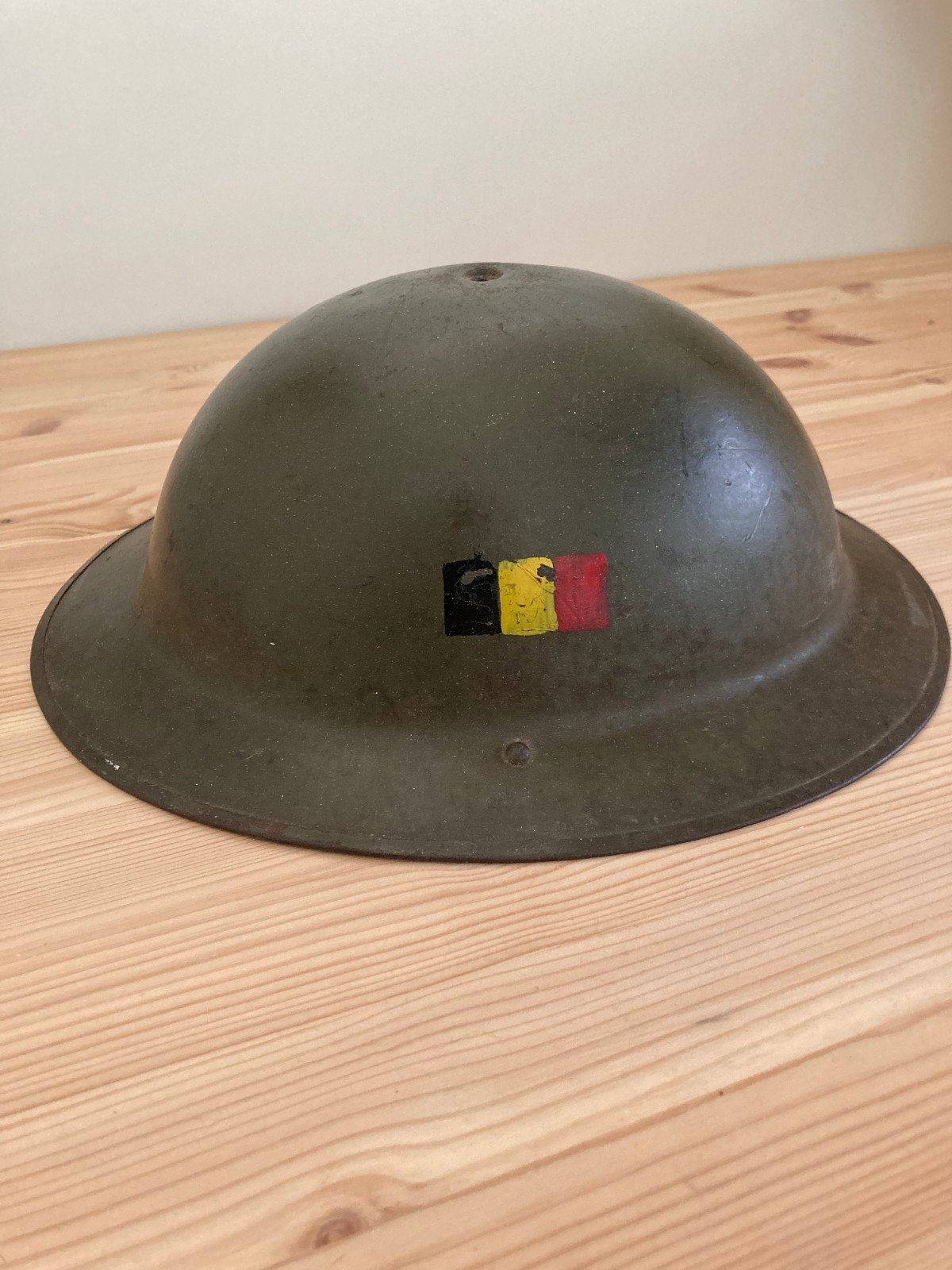 Originele Belgische legerhelm M51, Ophalen, Helm of Baret