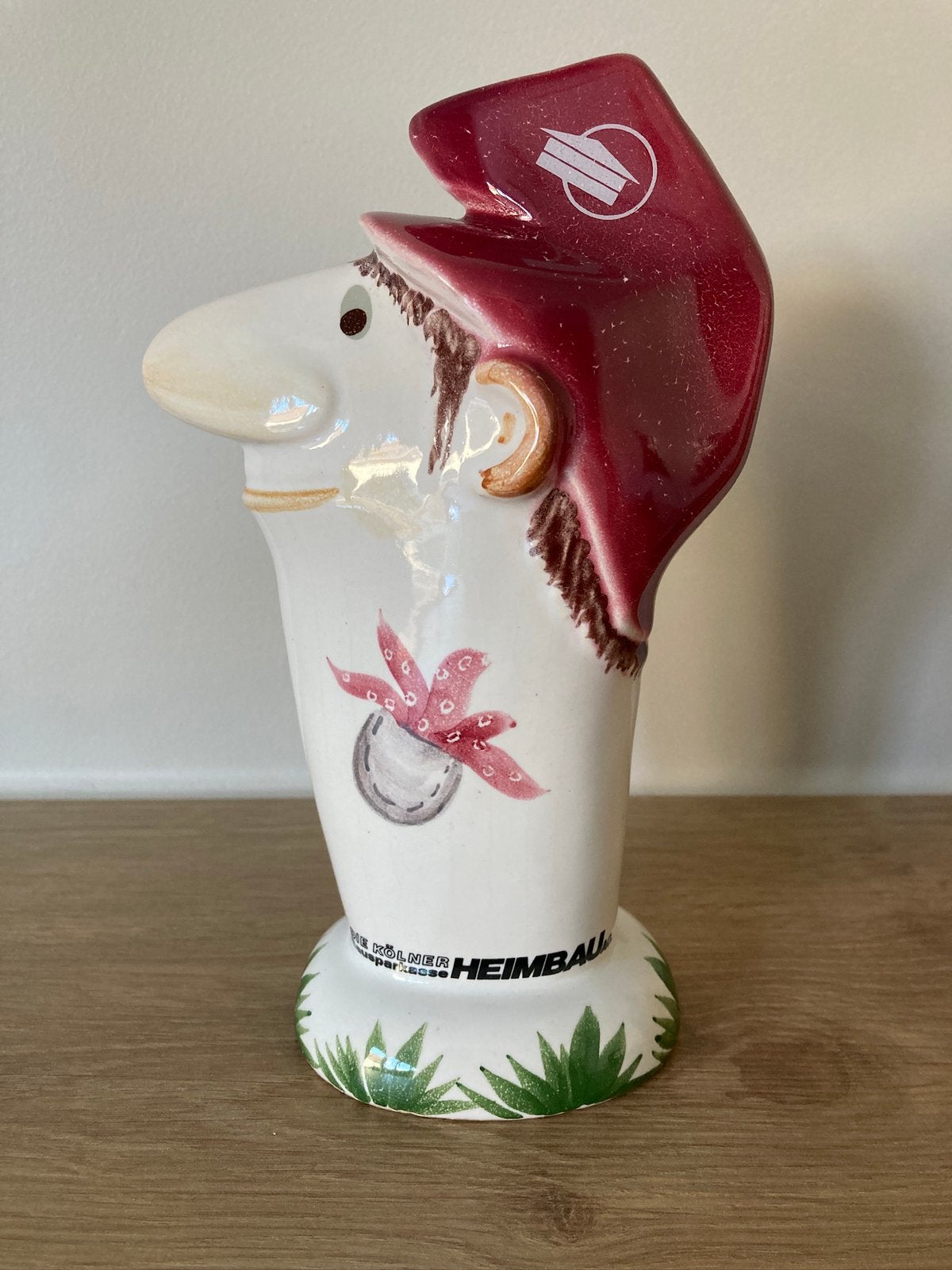 Vintage unieke Spaarpot keramiek duitse spaarkas, Ophalen of Verzenden