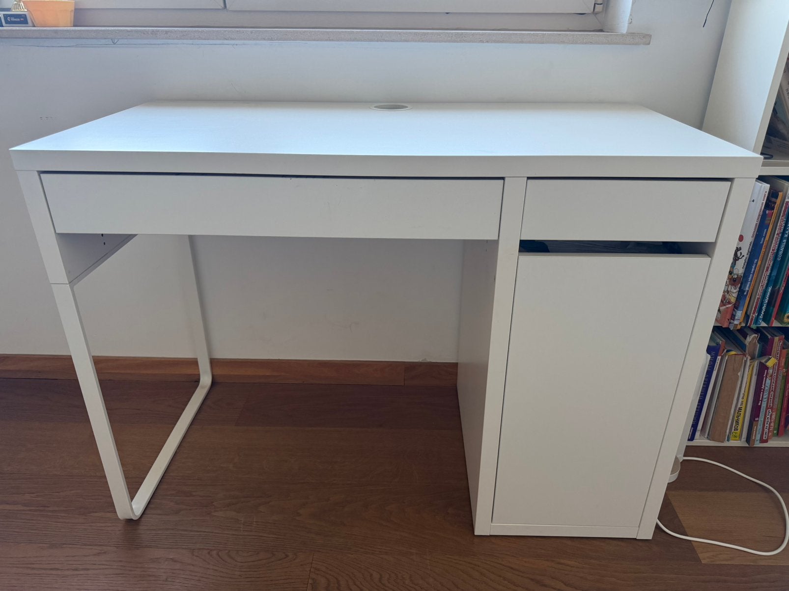 Bureau 105x50 + boekenkast 100x30 cm, Ophalen, 105 cm, Hout, Zo goed als nieuw