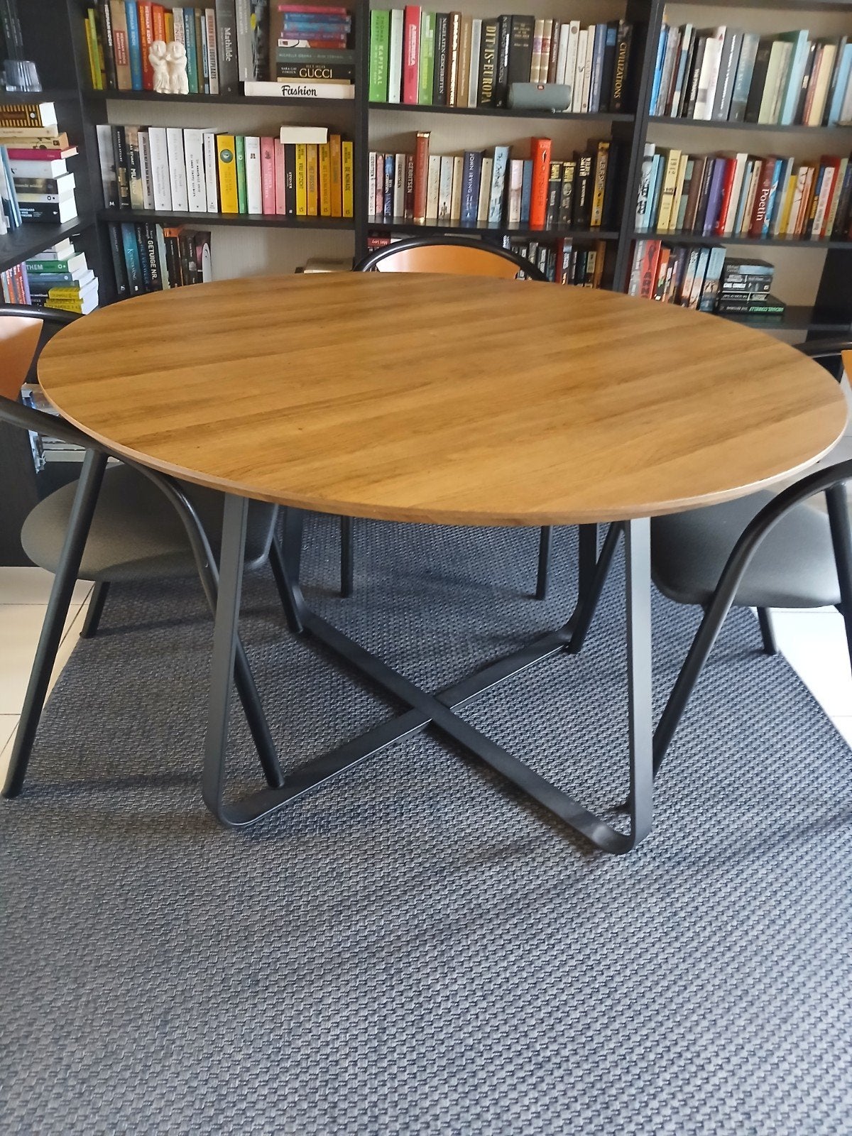 ronde tafel diameter 1m20, Ophalen, Gebruikt, 100 tot 150 cm, Rond