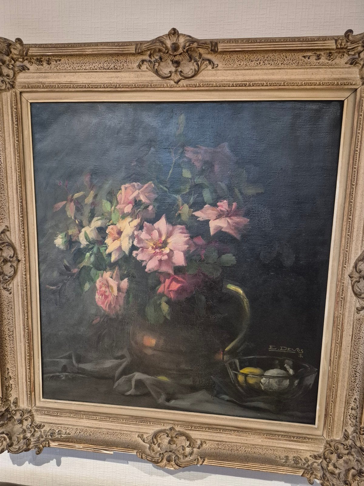Schilderij van E. Devos, Ophalen