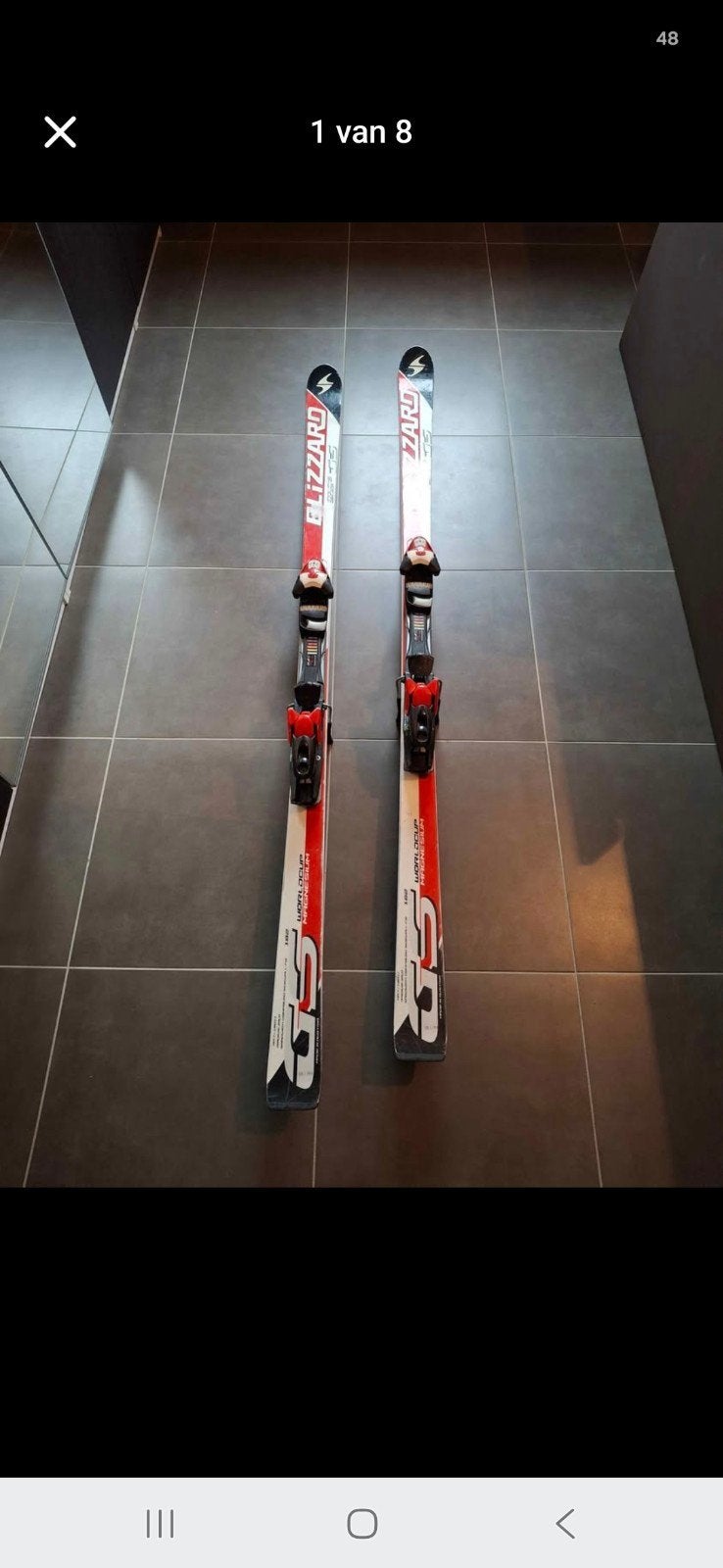 Skilatten Blizzard incl bindingen 182 cm, Sport en Fitness, Ophalen, Overige merken, 180 cm of meer, Gebruikt
