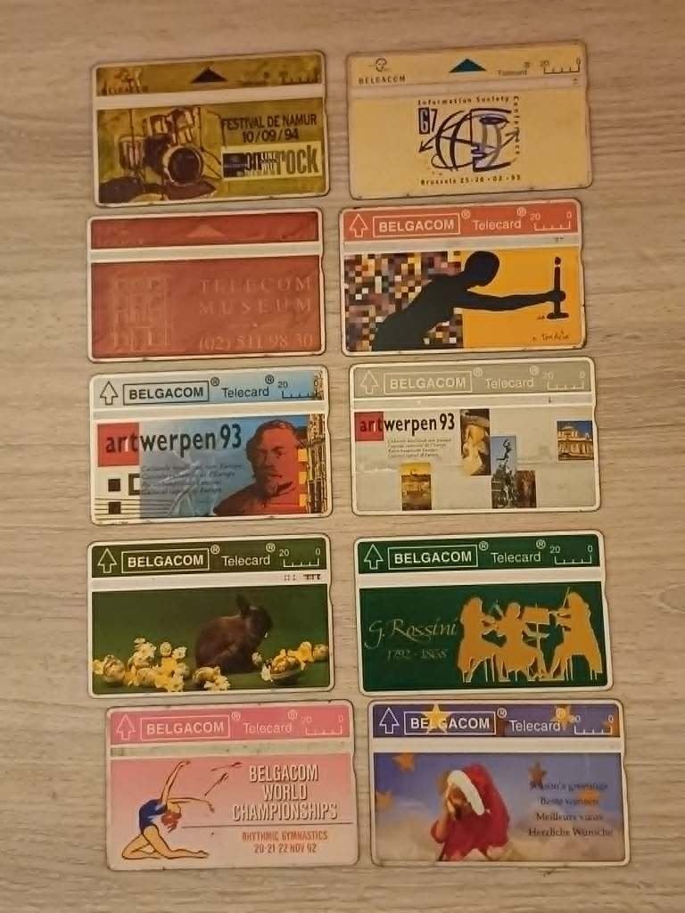 : Lot de 10 télécartes de collection vintage Belgacom, Collections, Cartes de téléphone, Envoi