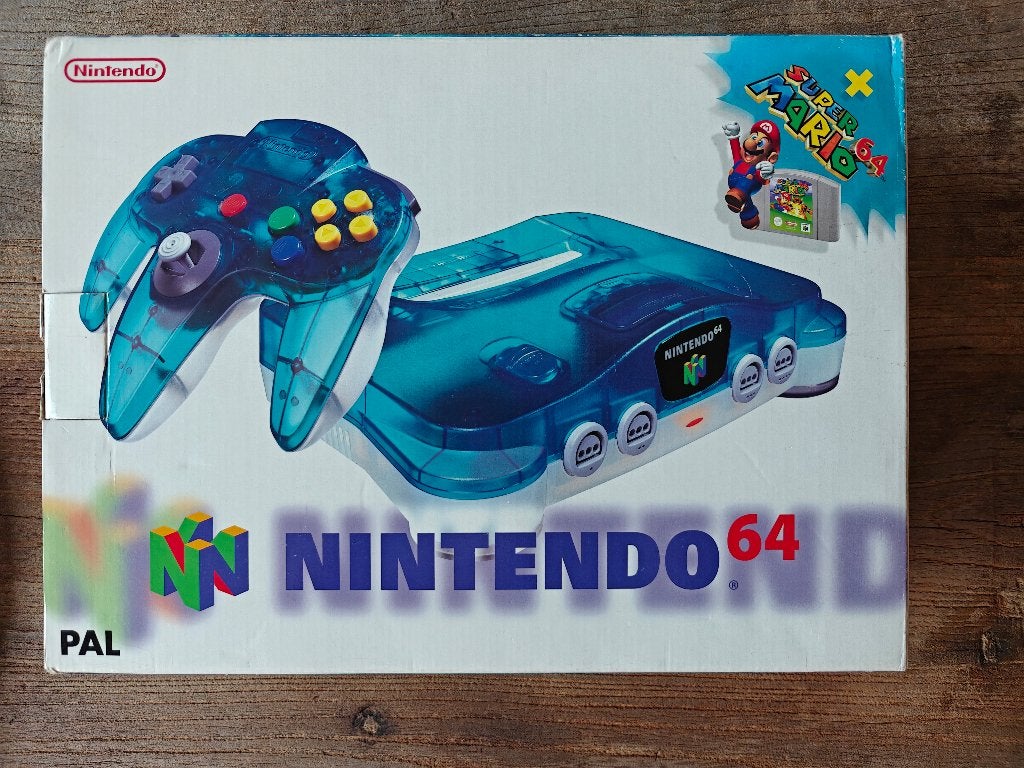 Nintendo 64 Clear Blue Edition (PAL) – CIB Compleet, Enlèvement ou Envoi, Comme neuf, Avec 1 manette, Avec jeux