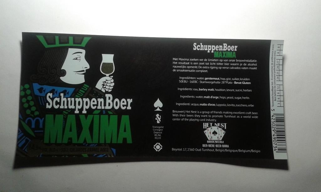 Bieretiket SchuppenBoer Maxima (br. Het Nest), Ophalen of Verzenden, Nieuw