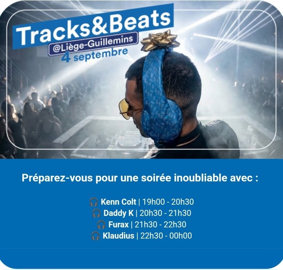 2 e-tickets soirée concert track & beats Liège, Deux personnes, Septembre