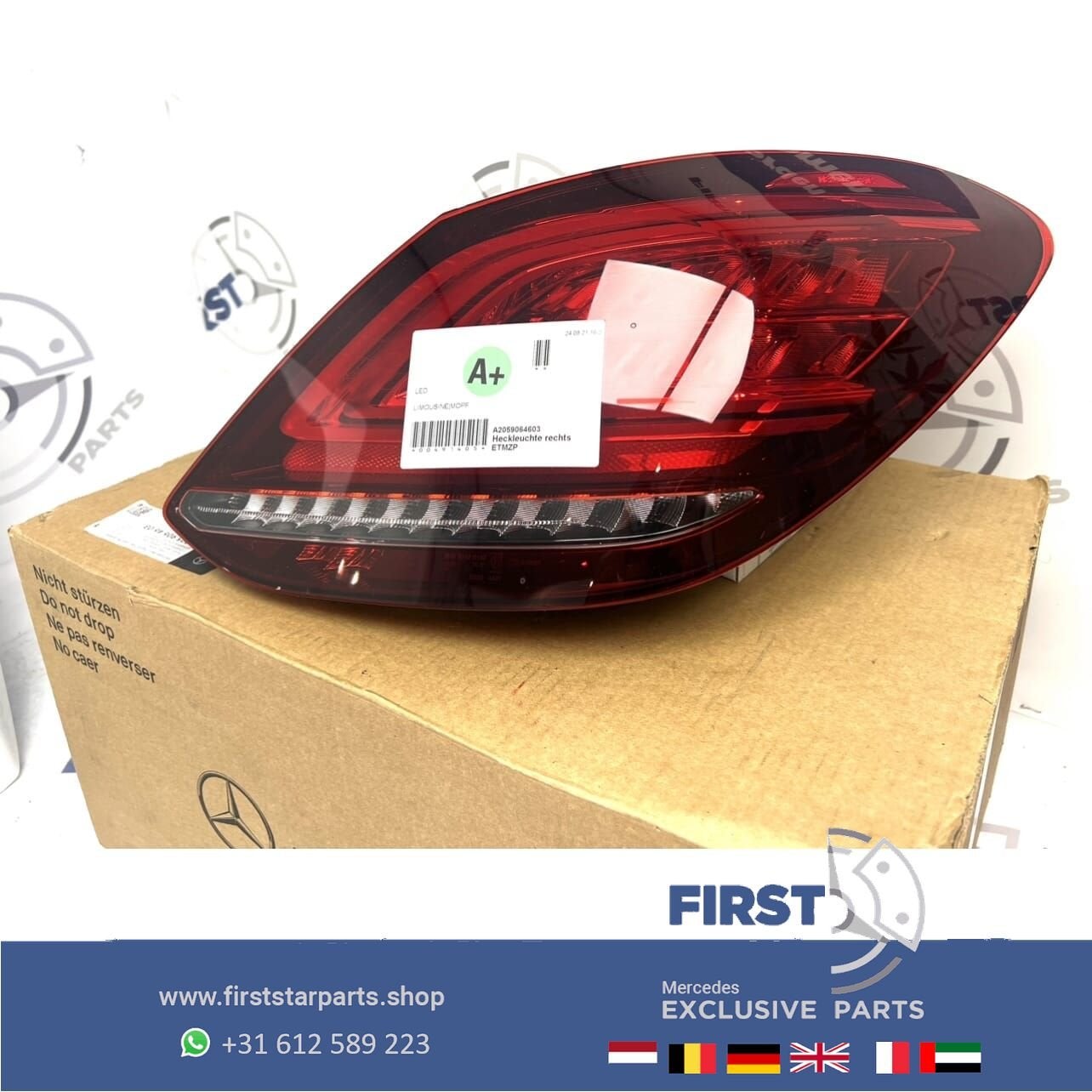 W205 C63 AMG FACELIFT VOL LED achterlicht RECHTS Mercedes C, Auto-onderdelen, Gebruikt, -, Ophalen of Verzenden, -