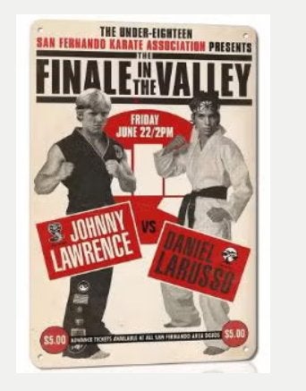 Vintage metalen bordje Karate Kid The Valley (30x20cm), Ophalen of Verzenden, Nieuw