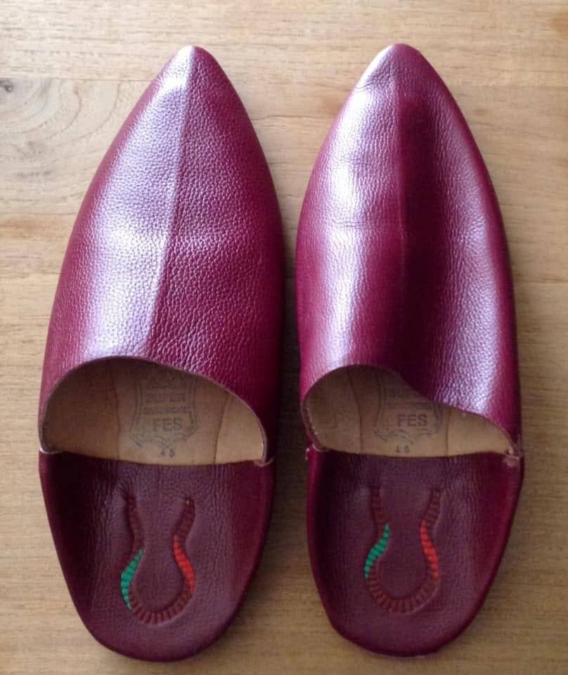 Super Royal pantoffels van Fez bordeaux p.46, Ophalen of Verzenden, Zo goed als nieuw