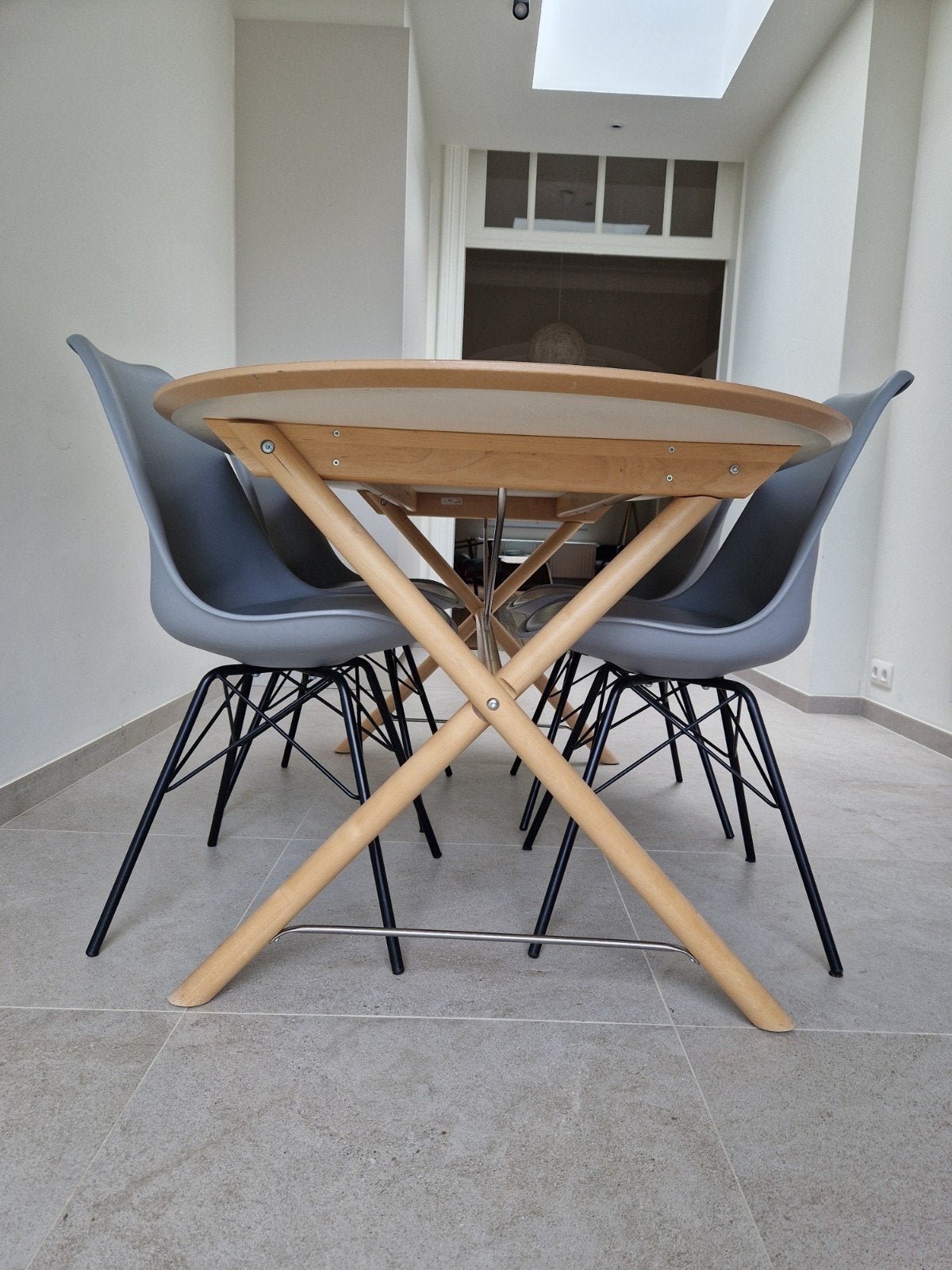 Eettafel met 4 stoelen, Ophalen