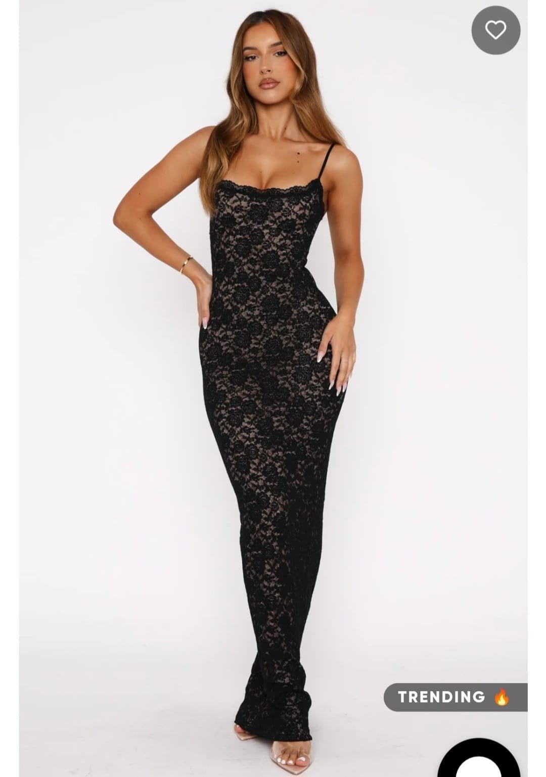 White Fox lage maxi dress black NIEUW met kaartje, Ophalen