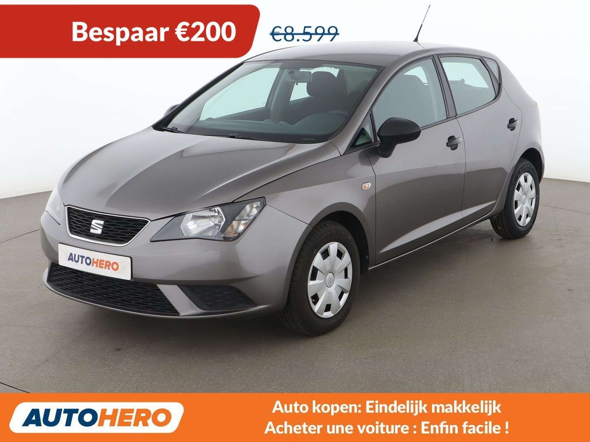 SEAT Ibiza 1.0 Reference (bj 2016), Auto's, Voorwielaandrijving, 118 g/km, Stof, Zwart