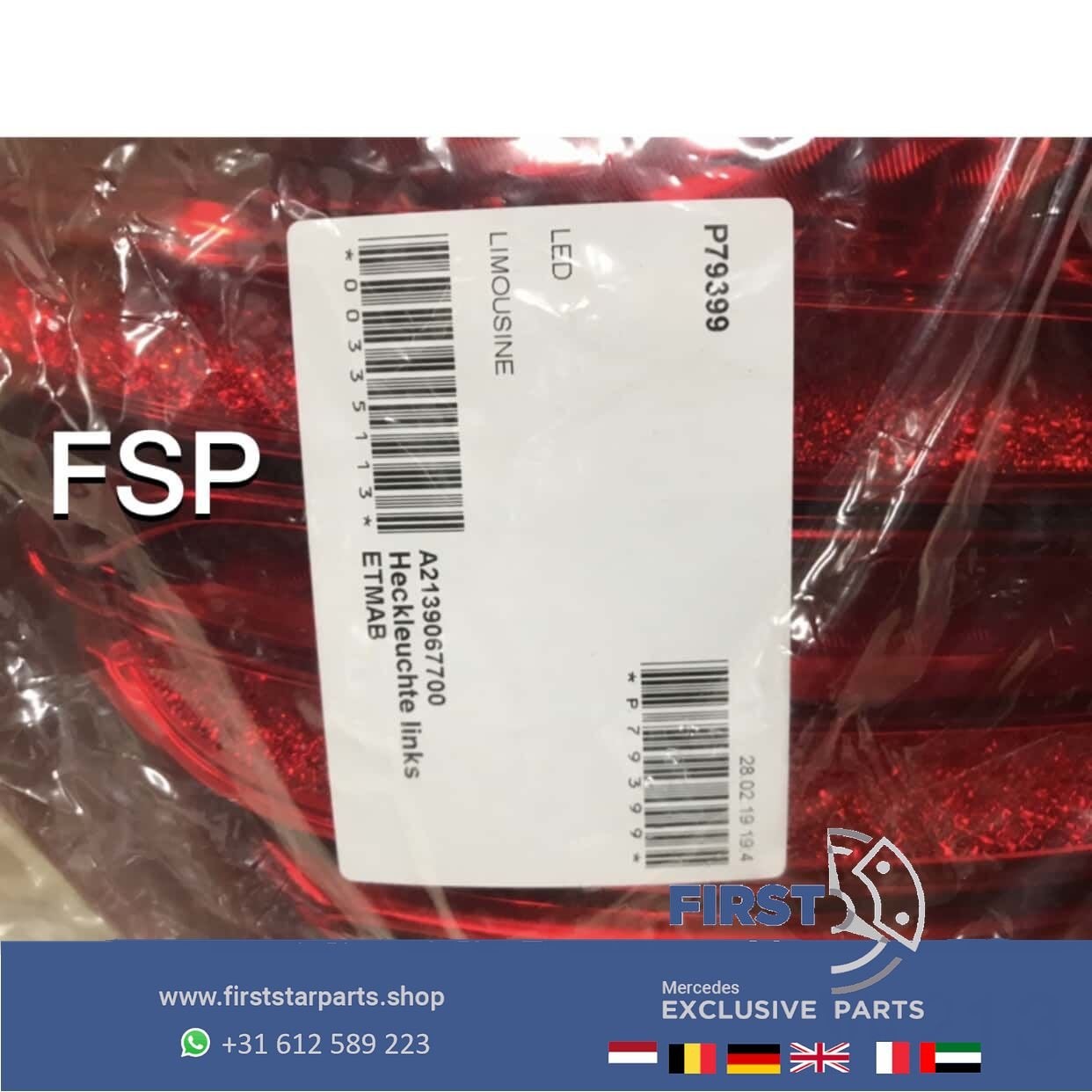 W213 LED ACHTERLICHT LINKS Mercedes E Klasse 2016-2021 ORIGI, Utilisé, -, -, Enlèvement ou Envoi
