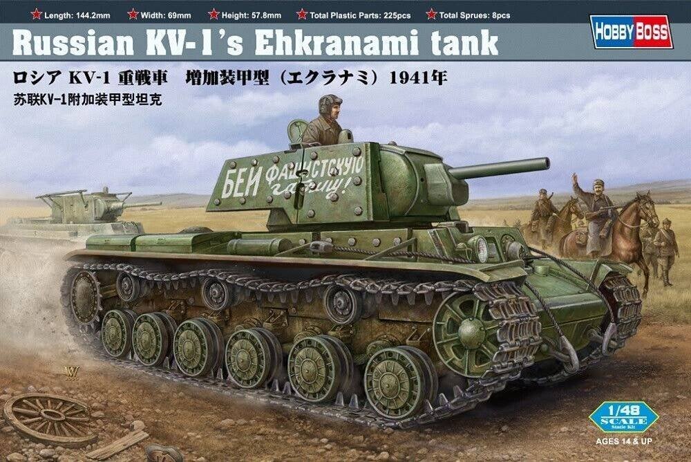 HOBBY BOSS 84811 RUSSIAN KV-1 'S EHKRANAMI TANK échelle 1/48, Hobby & Loisirs créatifs, Modélisme | Voitures & Véhicules, Neuf