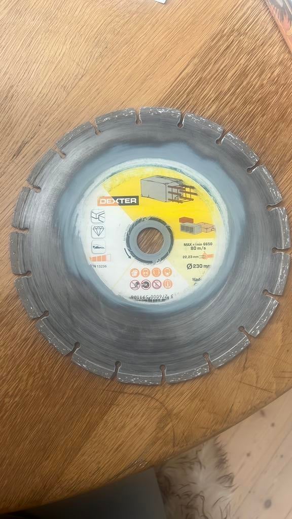 Dexter diamantschijf voor beton 230mm, Ophalen of Verzenden, Gebruikt