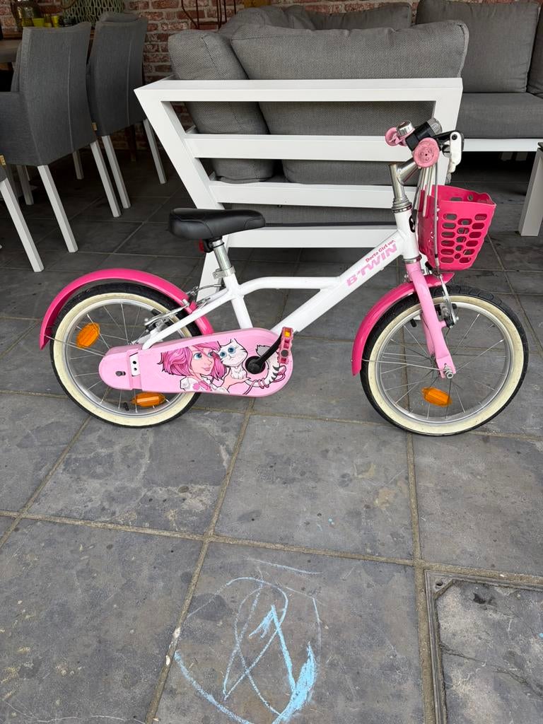Roze meisjes kinderfiets, Fietsen en Brommers, Ophalen, Zo goed als nieuw