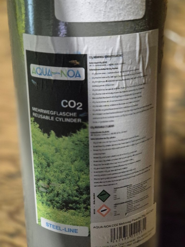 AQUA NOA co2 fles 2 kg gevuld, Ophalen of Verzenden, Zo goed als nieuw, CO₂-systeem, Overige merken