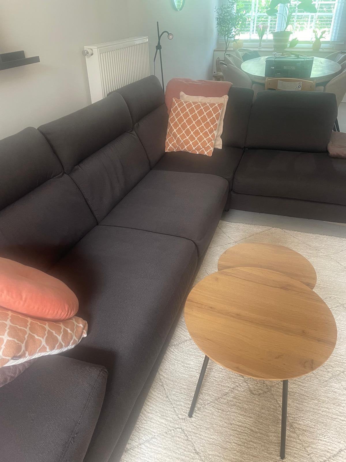Canapé marron moderne | tissu | 285 x 190 x 89 cm, Enlèvement, Utilisé, Tissus