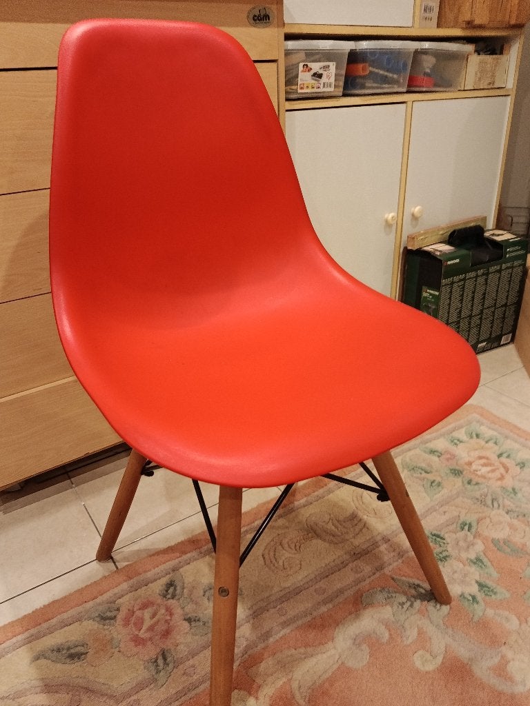 Quatre chaises rouges, Maison & Meubles, Chaises, Rouge, Bois, Enlèvement, Utilisé