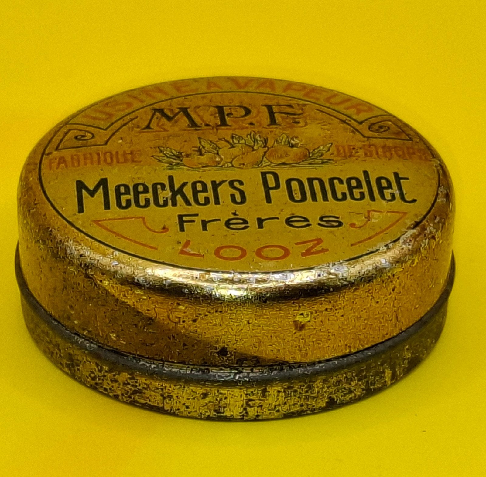 Boîte rare de Meeckers Ponceleb Frères de Looz/Borgloon, Collections, Boîte en métal, Enlèvement ou Envoi