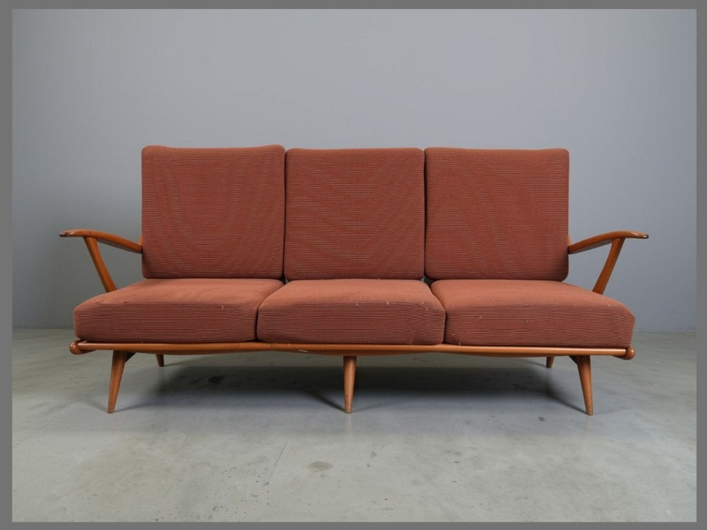 B. Sprij 3-Zits Bank – Nederlands Design, Jaren 60, Huis en Inrichting, Ophalen, Hout, Gebruikt, Mid century