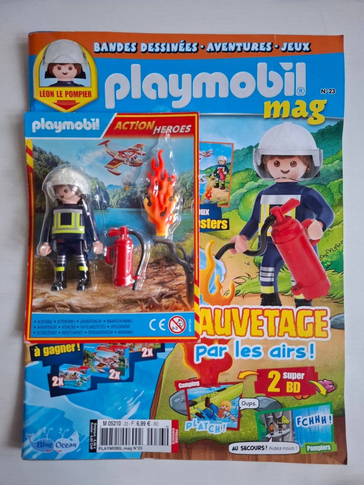 Playmobil mag magazine n23 Frans met figuurtje brandweerman, Complete set, Overige typen, Nieuw, Ophalen of Verzenden