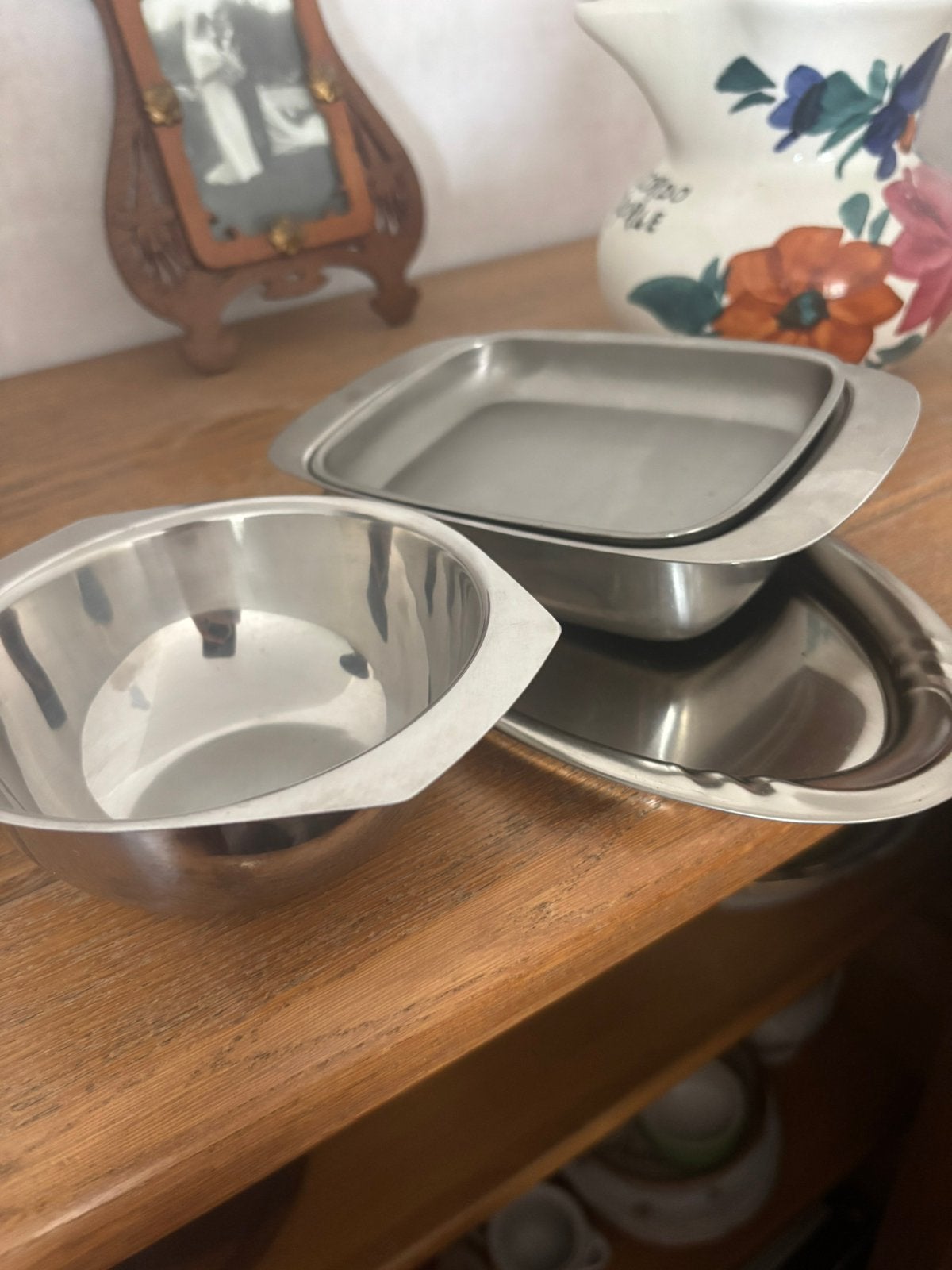 Inox - schalen, borden, …, Antiek en Kunst, Antiek | Tin, Ophalen