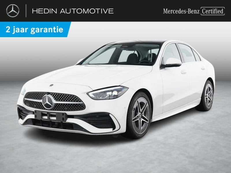 Mercedes-Benz C-klasse 200 Berline AMG Line | Panoramisch Da, Auto's, Automaat, 4 deurs, Zwart, 4 cilinders
