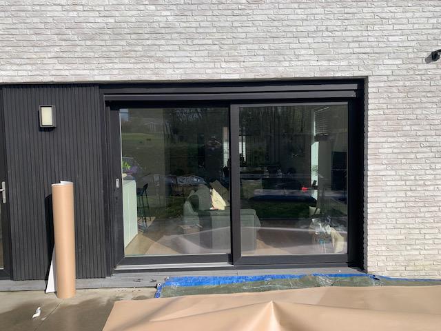 Schuifraam PVC zwart., Doe-het-zelf en Bouw, Ophalen, Zo goed als nieuw