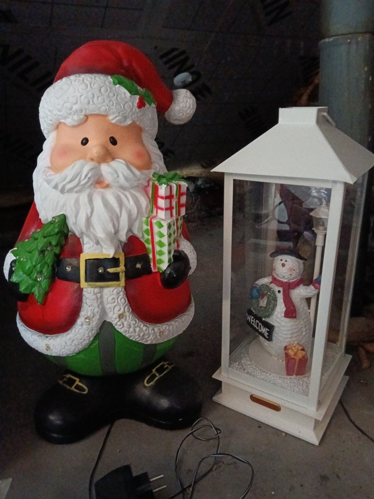 grote stenen kerstman met lichtjes, Diversen, Ophalen
