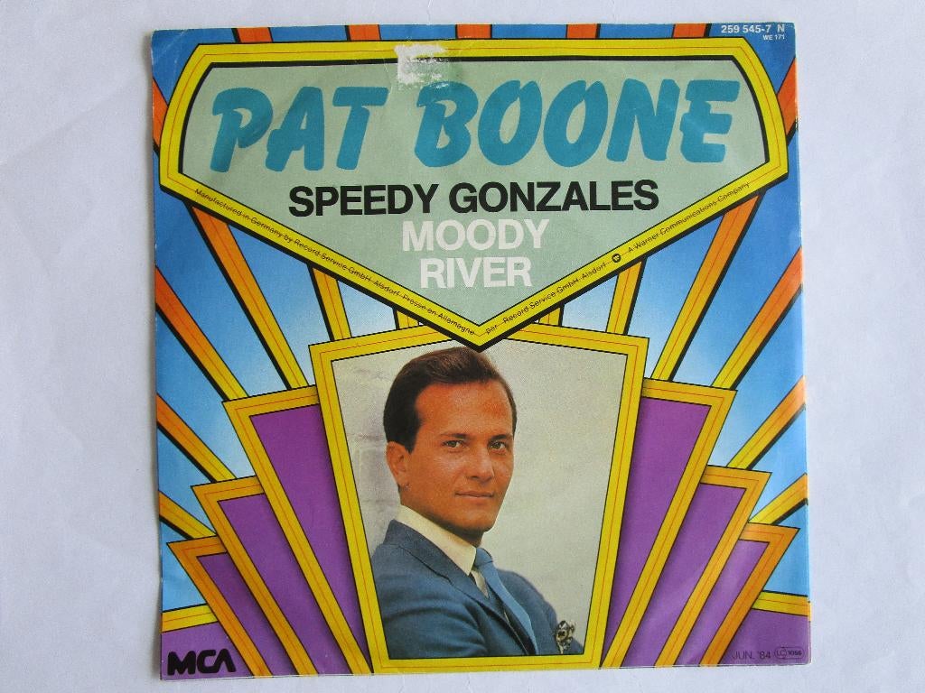 Pat Boone : Speedy Gonzales & Moody river., Ophalen of Verzenden, Zo goed als nieuw, Pop