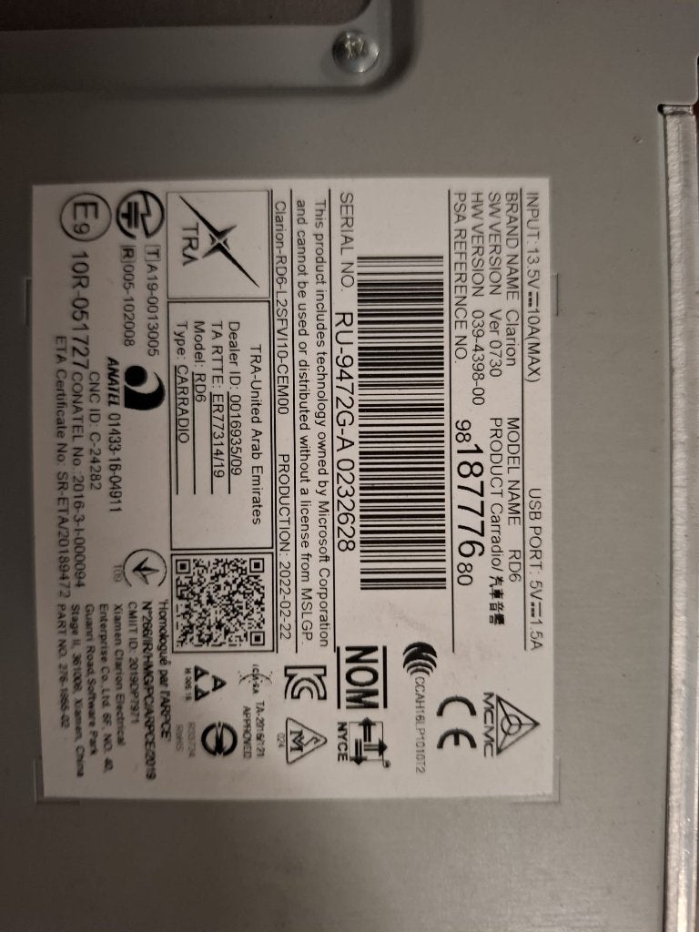 AUTORADIO FIAT SCUDO, Ophalen, Gebruikt, Citroën