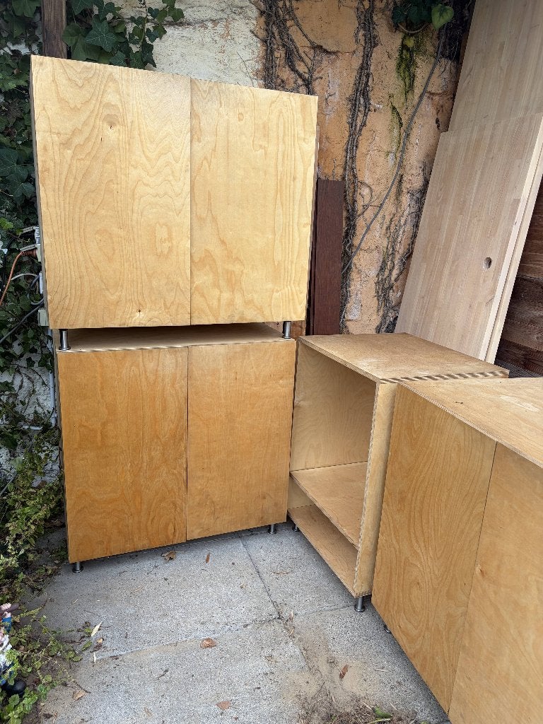 5 modules dressoir kast Triplex met pootjes en 4 schuiven, Huis en Inrichting, Ophalen
