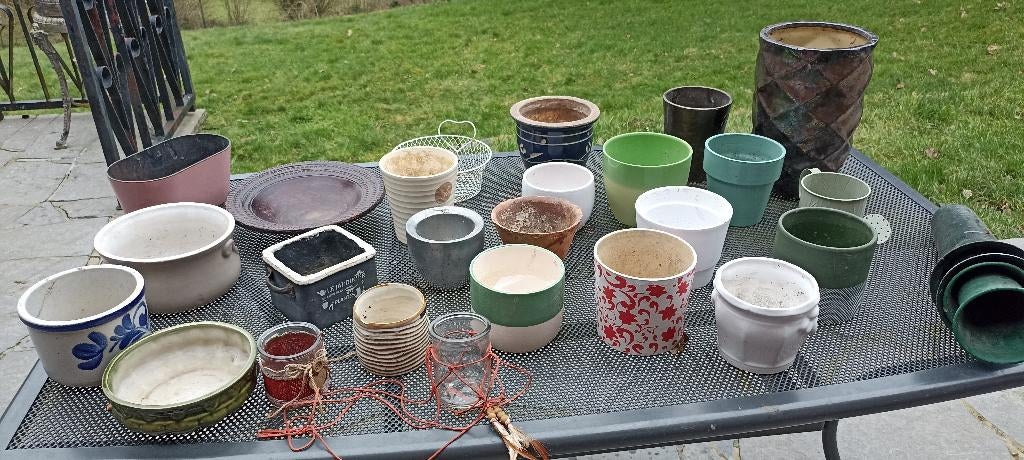 Set plantenbakken en vazen, Tuin en Terras, Ophalen