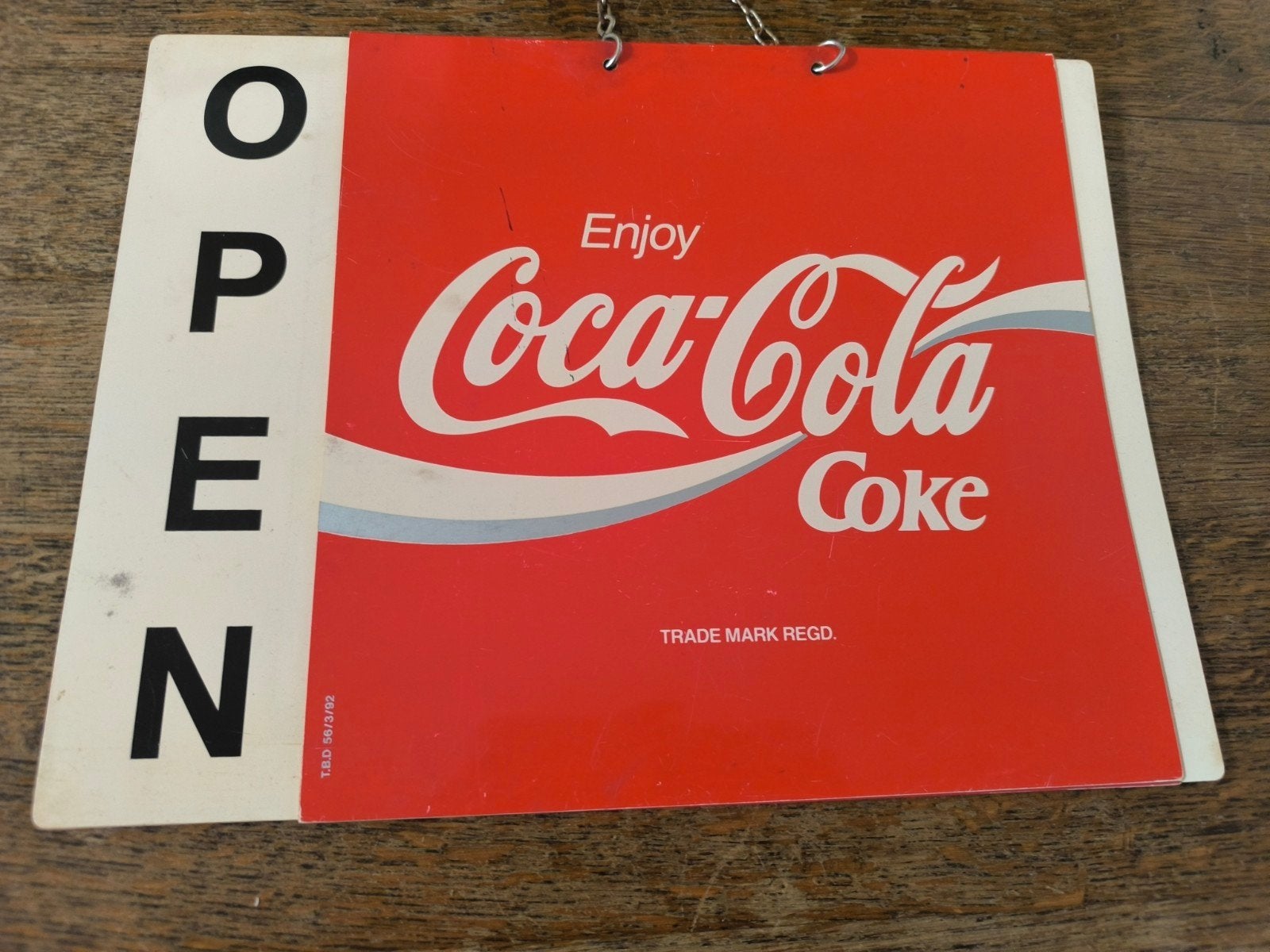 Vintage Coca Cola bord, schuifbaar, Ophalen of Verzenden
