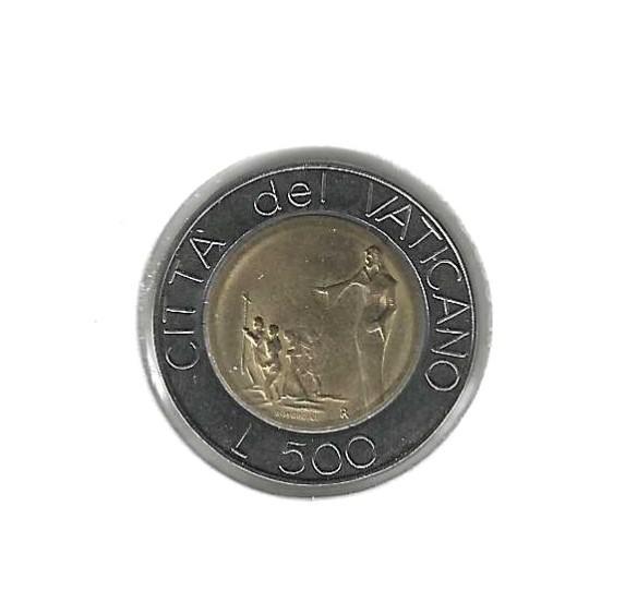 Vaticaan, 500 Lire 1991., Ophalen of Verzenden, Overige landen, Losse munt