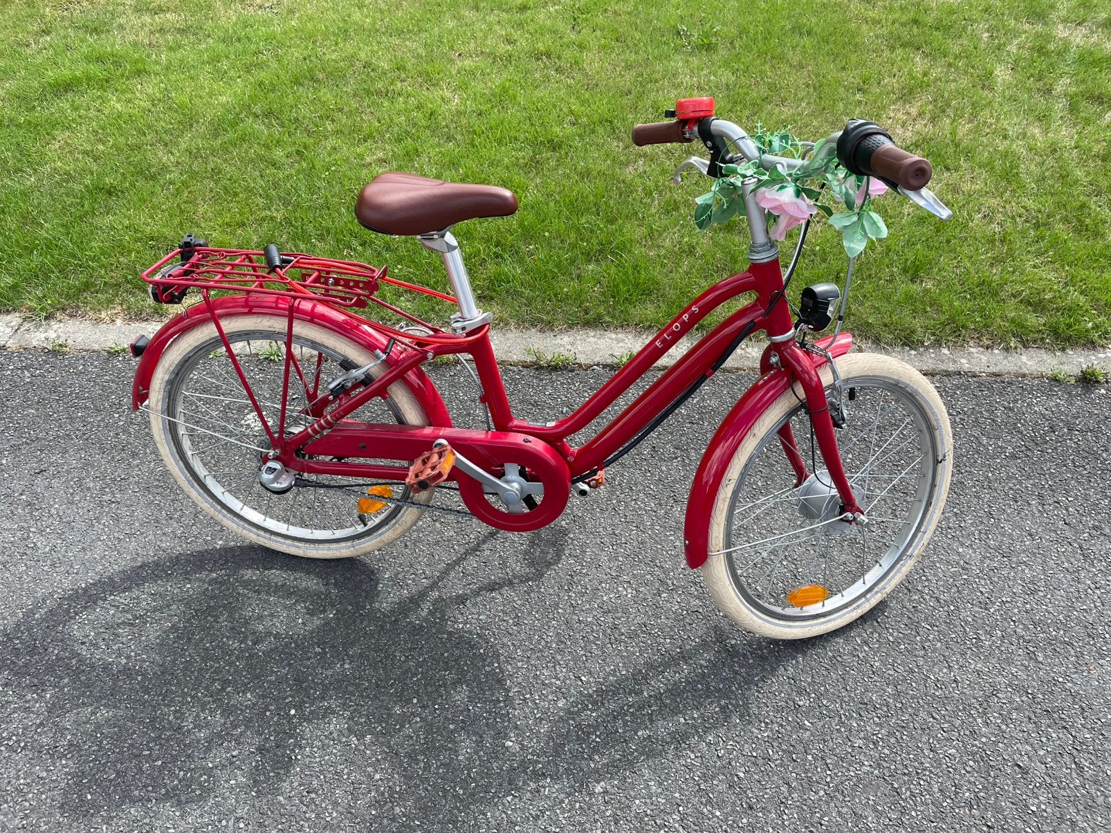 Stadsfiets Elops 900 rood 20inch 6-9jaar, Ophalen, Zo goed als nieuw