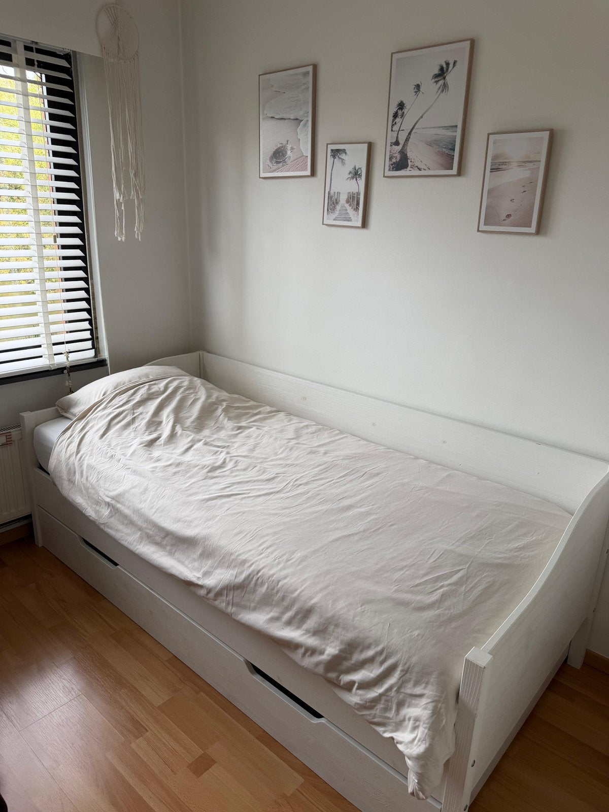 Bedbank met opberglade, Ophalen, Gebruikt, 90 cm, Eenpersoons