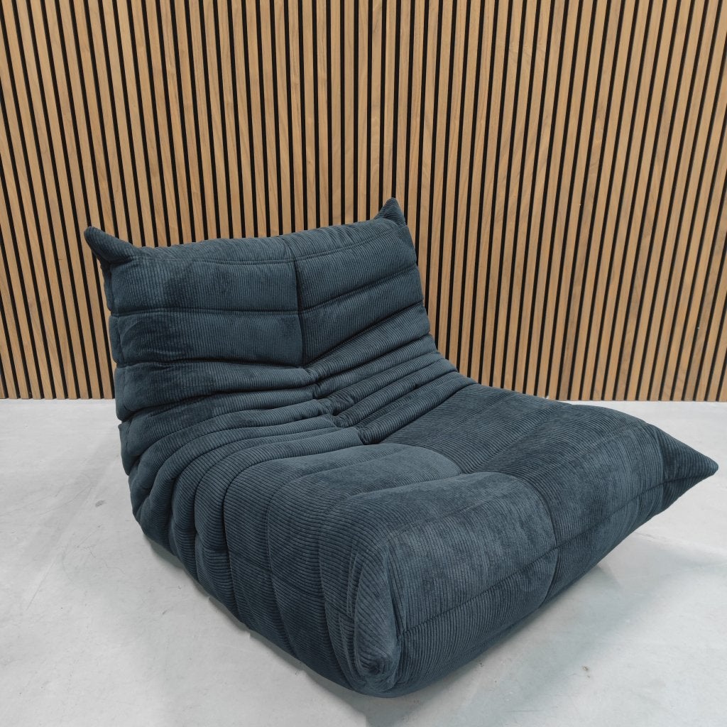 Ligne Roset Togo Eenzits | Donker Blauw Corduroy, Antiquités & Art, Antiquités | Meubles | Chaises & Canapés, Enlèvement ou Envoi